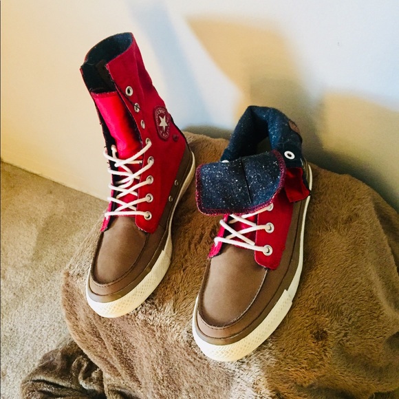 SOLD-CONVERSE ALL-STAR ROLL TOP CHUKKA HI SKY HIGH - Picture 8 of 8